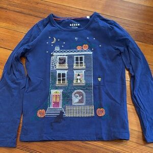 Mini Boden Kids Halloween Long Sleeve Tee 8/9